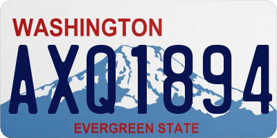 WA license plate AXQ1894