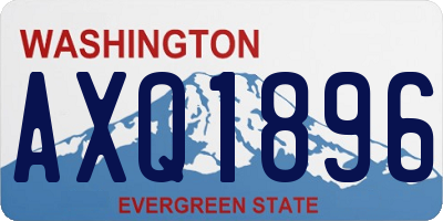WA license plate AXQ1896