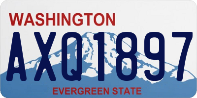 WA license plate AXQ1897