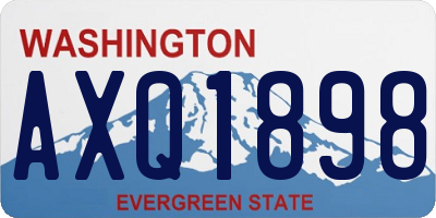 WA license plate AXQ1898