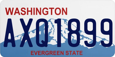 WA license plate AXQ1899