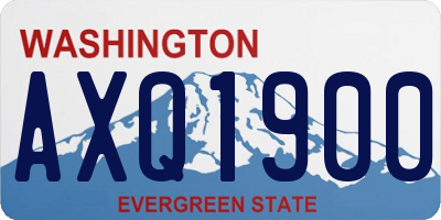 WA license plate AXQ1900