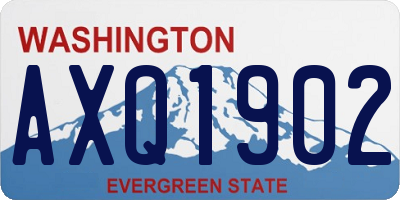 WA license plate AXQ1902