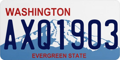 WA license plate AXQ1903