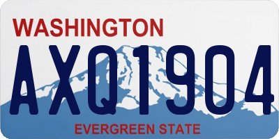 WA license plate AXQ1904