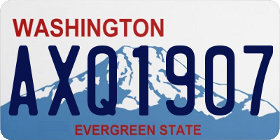 WA license plate AXQ1907