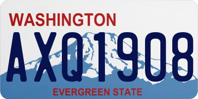 WA license plate AXQ1908
