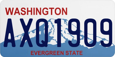 WA license plate AXQ1909