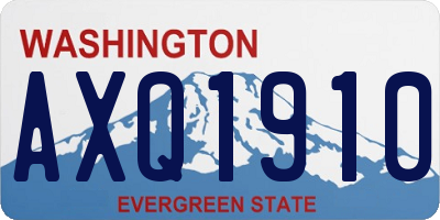 WA license plate AXQ1910