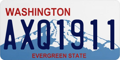 WA license plate AXQ1911