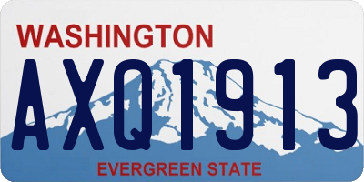 WA license plate AXQ1913