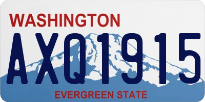 WA license plate AXQ1915