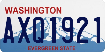 WA license plate AXQ1921
