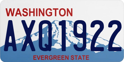 WA license plate AXQ1922