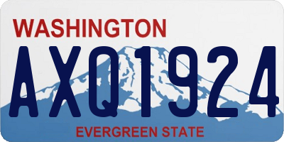 WA license plate AXQ1924