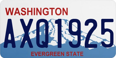 WA license plate AXQ1925