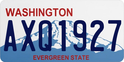 WA license plate AXQ1927