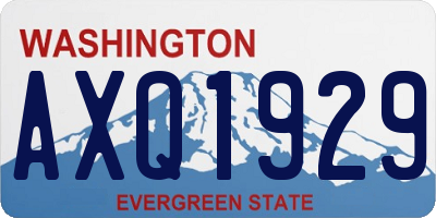 WA license plate AXQ1929