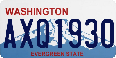 WA license plate AXQ1930