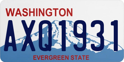 WA license plate AXQ1931