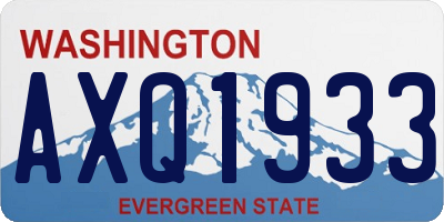 WA license plate AXQ1933