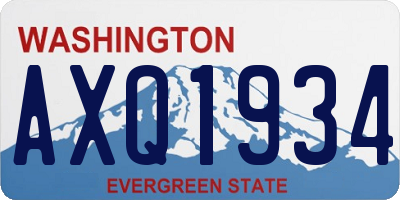 WA license plate AXQ1934