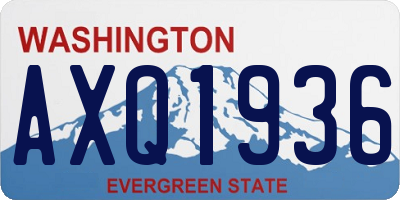 WA license plate AXQ1936