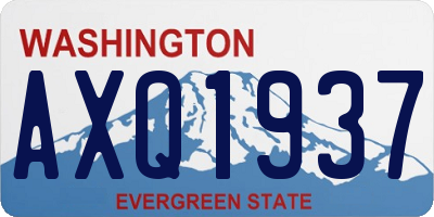 WA license plate AXQ1937