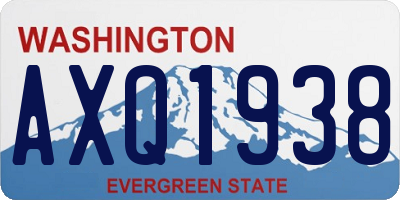WA license plate AXQ1938