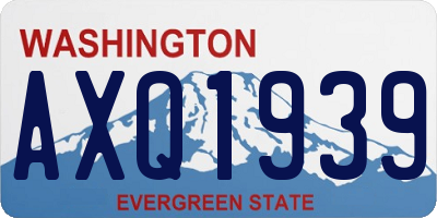 WA license plate AXQ1939