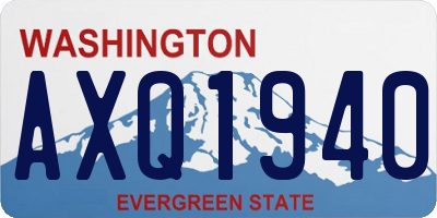 WA license plate AXQ1940