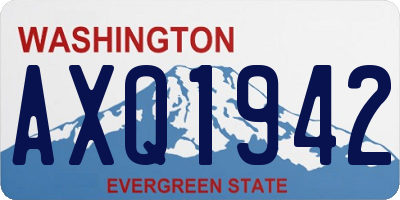 WA license plate AXQ1942