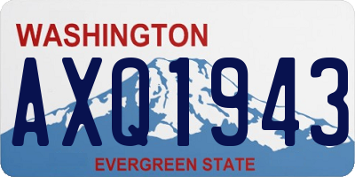 WA license plate AXQ1943