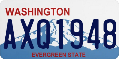 WA license plate AXQ1948