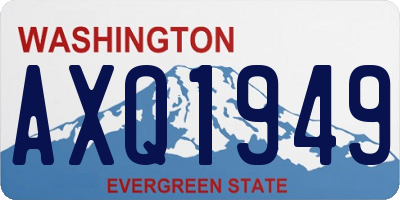 WA license plate AXQ1949
