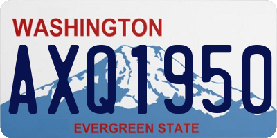 WA license plate AXQ1950