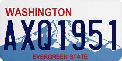 WA license plate AXQ1951