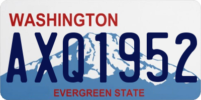 WA license plate AXQ1952