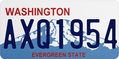 WA license plate AXQ1954