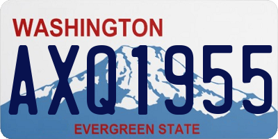 WA license plate AXQ1955