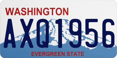 WA license plate AXQ1956