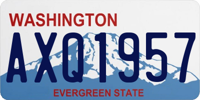 WA license plate AXQ1957