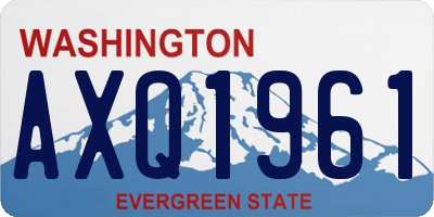WA license plate AXQ1961