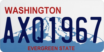 WA license plate AXQ1967