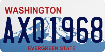 WA license plate AXQ1968