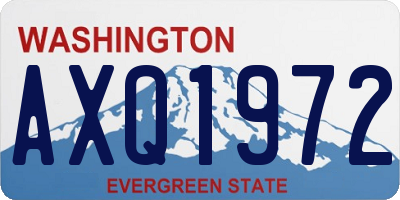 WA license plate AXQ1972