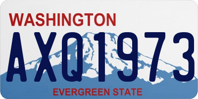 WA license plate AXQ1973