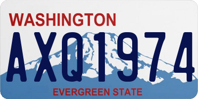WA license plate AXQ1974