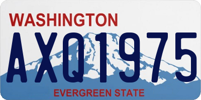 WA license plate AXQ1975