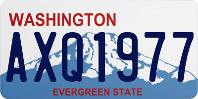 WA license plate AXQ1977